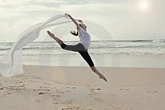 Dancer on beach