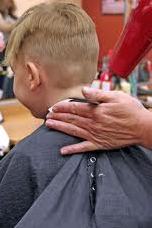 Boy having haircut