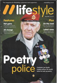 Len in uniform on front cover of Lifestyle magazine 